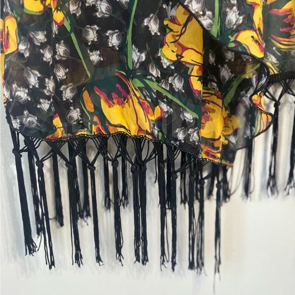 LuLaRoe Fringe Trim Cover Up Kimono Coastal - Picture 3 of 7